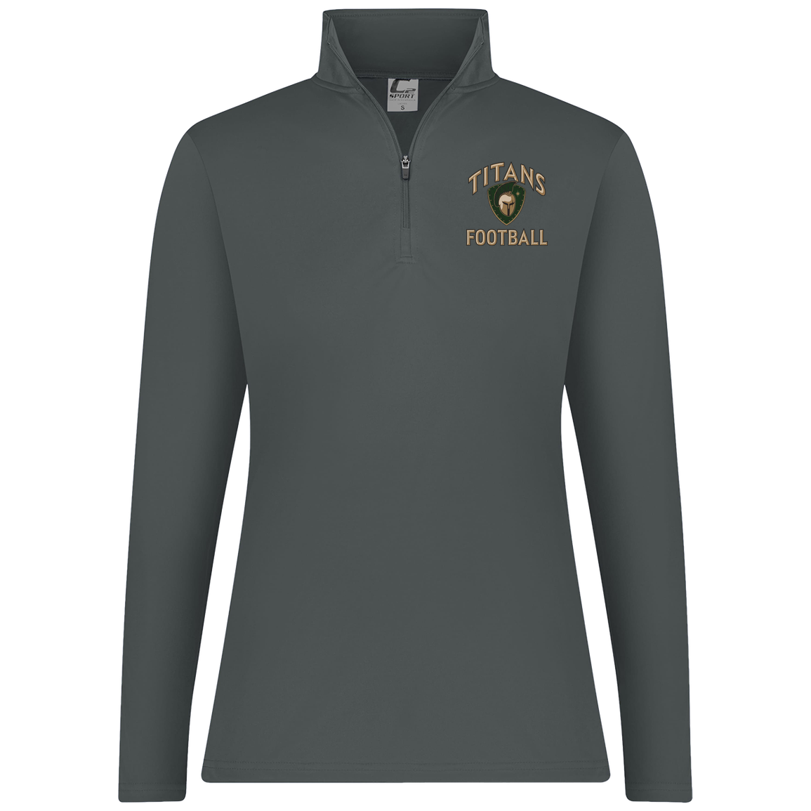 titans-tc-titans-football-basic-c2-womens-1-4-zip-pullover — Graphite — Front — source sha256 a20466f6554f540a269bc3afe353e0e1585d413493368190956b8f76ab65eca2 — Color position 4