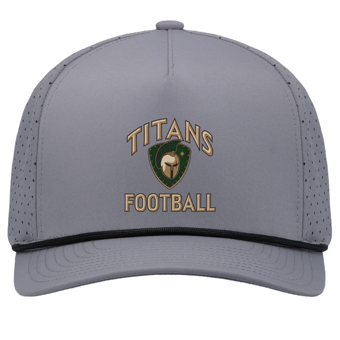 titans-tc-titans-football-basic-pacific-headwear-weekender-perforated-snapback-cap — Graphite/Black — Front — source sha256 ab738c76fec51d70a67c336da35beba98449ade4587105a0a38446978586b465 — Color position 3