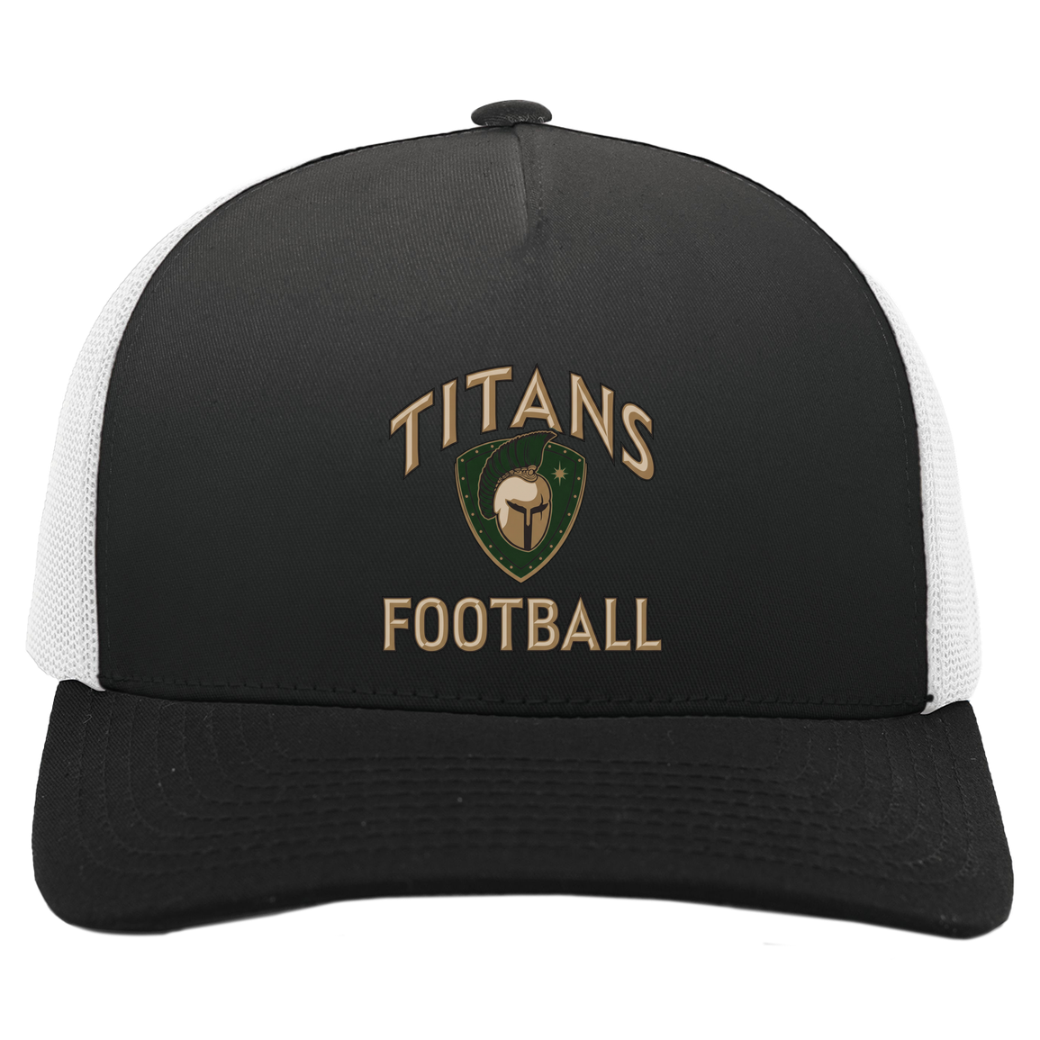 titans-tc-titans-football-basic-pacific-headwear-5-panel-trucker-snapback-cap — Black/White — Front — source sha256 afb457d2a38898af02c71fb3aa65e2d8057b8fd641635c51826674ee5ba773ae — Color position 4