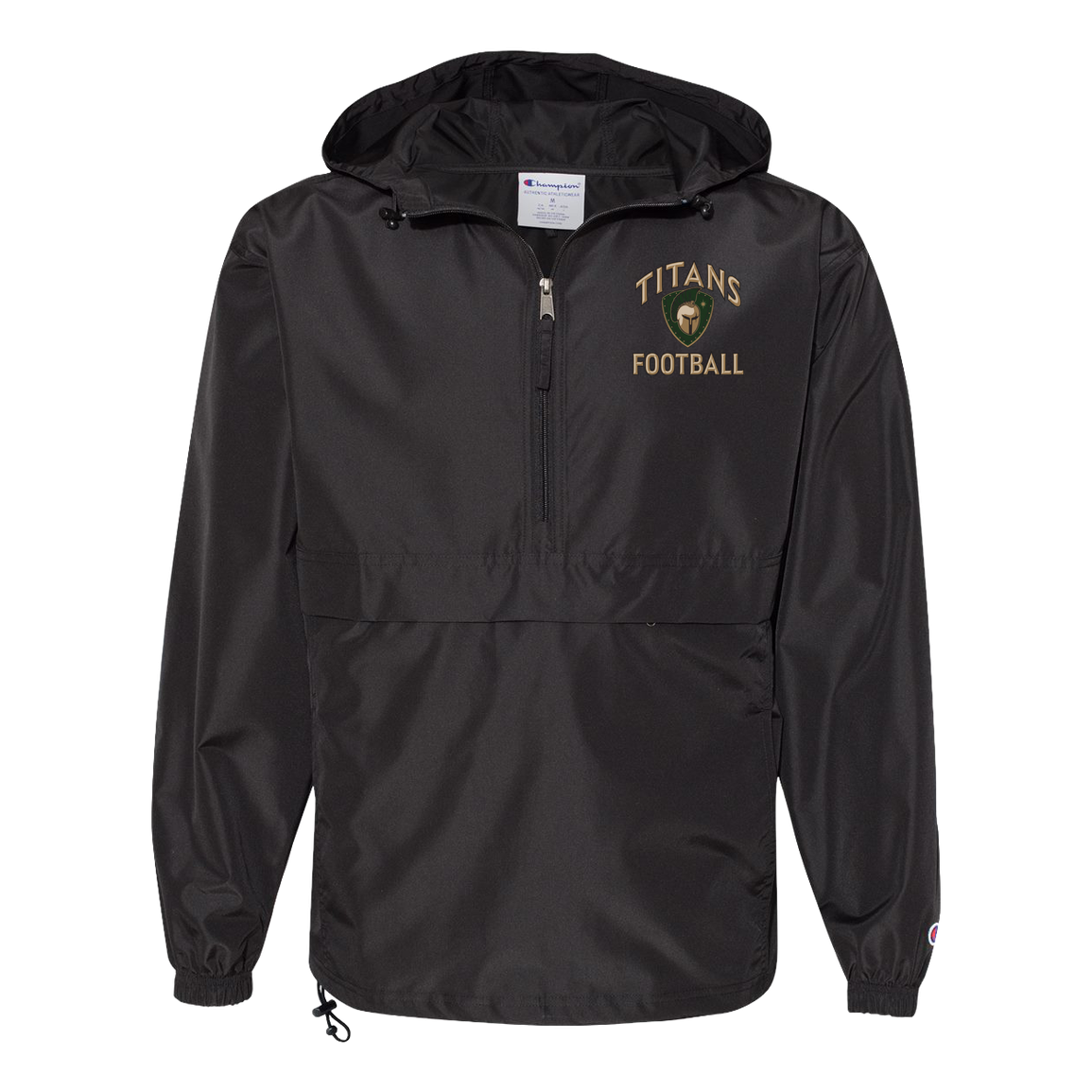titans-tc-titans-football-basic-champion-unisex-packable-anorak-jacket — Black — Front — source sha256 e2b077b5b9906865847b5d3486989f392eccc51ef09ed6b2db197a156ef7cb3c — Color position 1