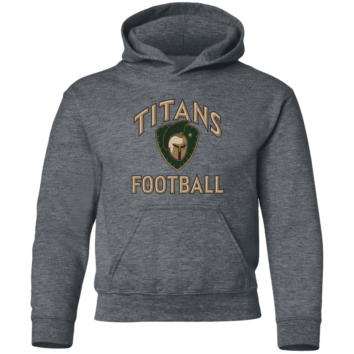 titans-tc-titans-football-basic-gildan-youth-pullover-hoodie — Dark Heather — Front — source sha256 f0936281c28a7699dcfafec057fdd778f861093c2f02f0d85859da0e6d7e400d — Color position 4