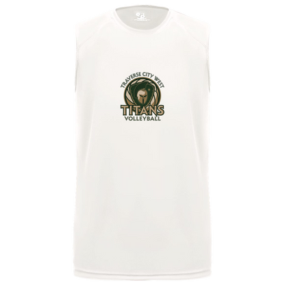 titans-volleyball-bold-mascot-badger-b-core-sleeveless-performance-tee — White — Front — source sha256 074e47794a996d0e353d727efc84fb52f9b47767cc3a0b7d42ddd192cd15eb2c — Color position 4
