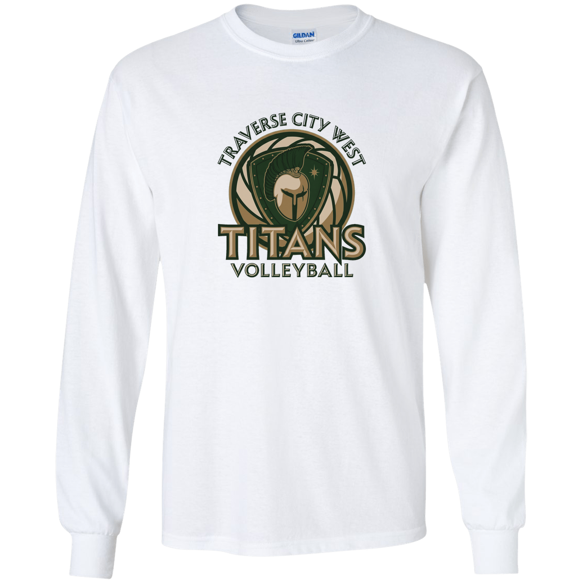 titans-volleyball-bold-mascot-gildan-youth-ls-t-shirt — White — Front — source sha256 4b6a96b0489f188b45daef0a1a13fce67dcea157de24651397a598613cc28afa — Color position 2