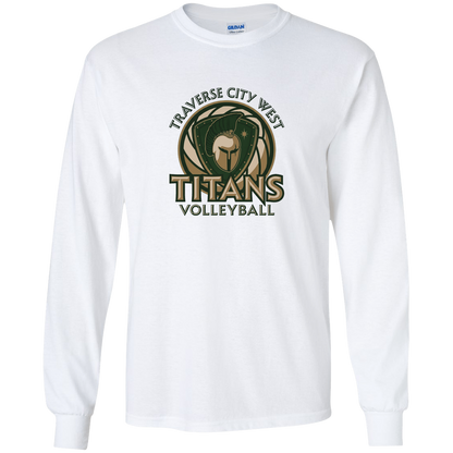 titans-volleyball-bold-mascot-gildan-youth-ls-t-shirt — White — Front — source sha256 4b6a96b0489f188b45daef0a1a13fce67dcea157de24651397a598613cc28afa — Color position 2