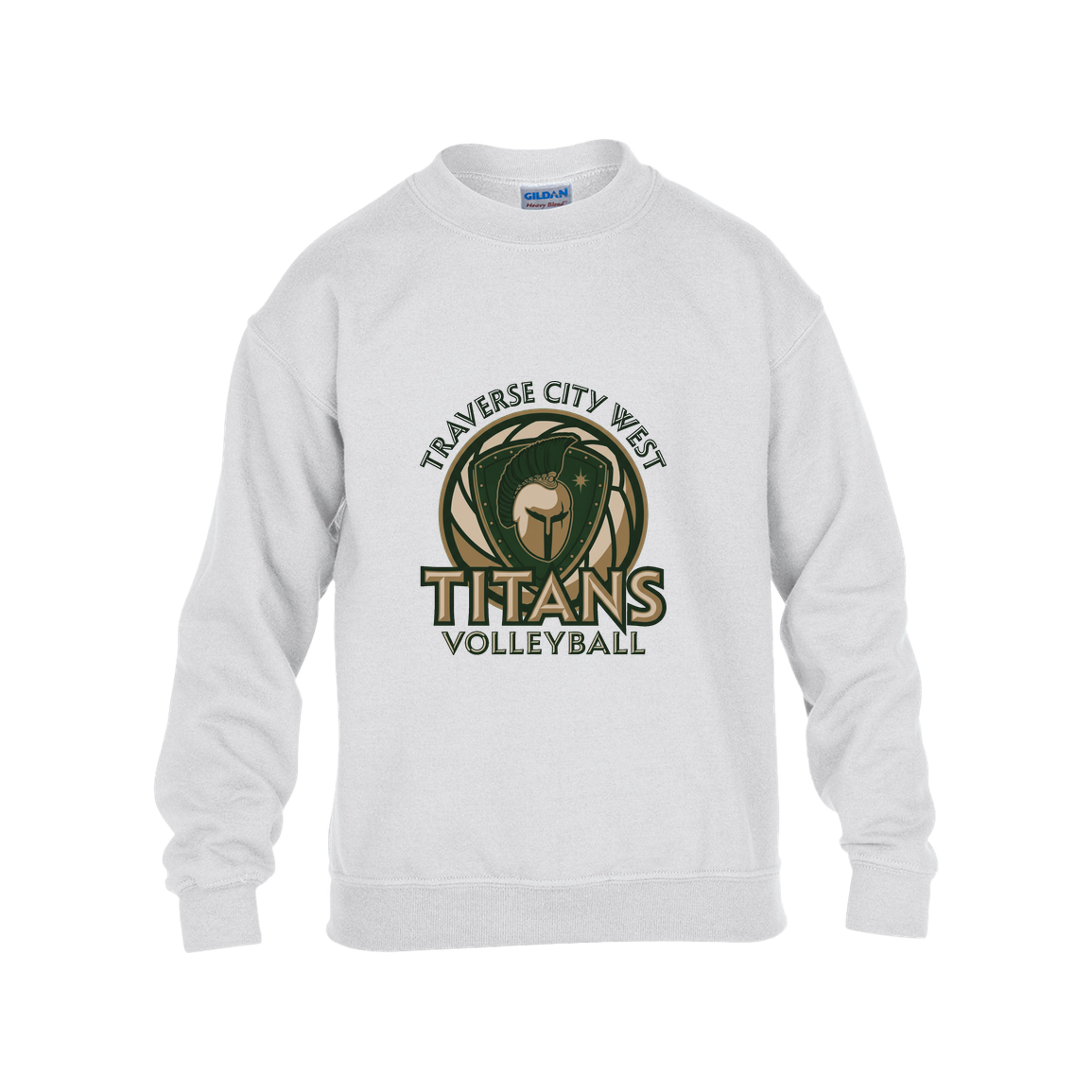 titans-volleyball-bold-mascot-gildan-kids-heavy-blend-fleece-crew — White — Front — source sha256 66c16aed651fdd2d59a5f5110b0727dd6daed50d769a74ffb2c0d912090fc765 — Color position 4