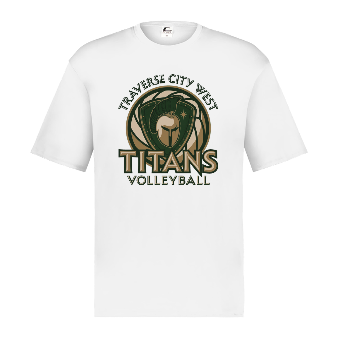 titans-volleyball-bold-mascot-c2-mens-performance-short-sleeve-tee — White — Front — source sha256 67823e97c01f918f723d9c7da6c439a456bb3d869d420124c5418ee1b6d4f674 — Color position 4