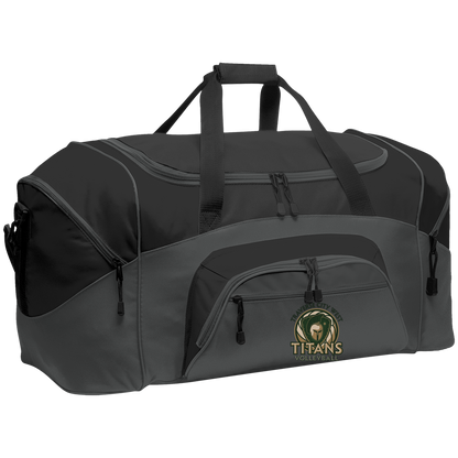 titans-volleyball-bold-mascot-port-company-sport-duffel — Dark Charcoal/Black — Front — source sha256 90fdfdd180f2c2111faaf79679dd4296c49ec25cd0b74afd46714981c898de6b — Color position 2