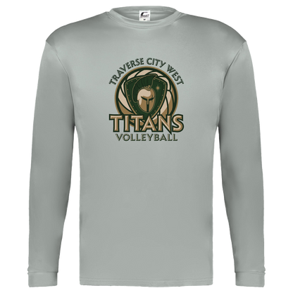 titans-volleyball-bold-mascot-c2-kids-performance-long-sleeve-tee — Silver — Front — source sha256 961ff183cb17b73dd37c078ecab07830e6487b2f7262e95b7614c056683e7a77 — Color position 3