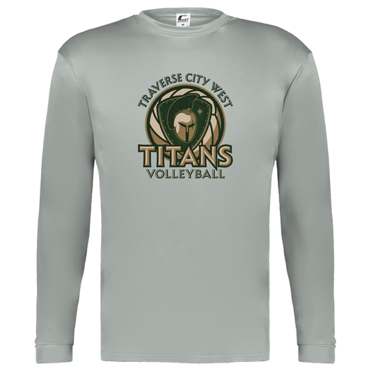 titans-volleyball-bold-mascot-c2-kids-performance-long-sleeve-tee — Silver — Front — source sha256 961ff183cb17b73dd37c078ecab07830e6487b2f7262e95b7614c056683e7a77 — Color position 3