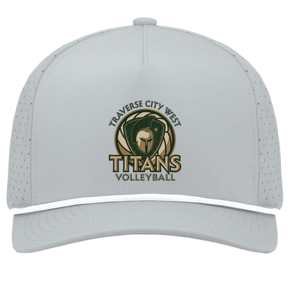titans-volleyball-bold-mascot-pacific-headwear-weekender-perforated-snapback-cap — Silver/White — Front — source sha256 aa4b5b22e06d9787d52c6581ba8fff25fc7c83c4f2b229807a306c2e4111a20d — Color position 5