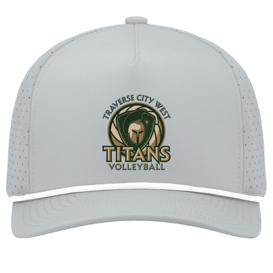 titans-volleyball-bold-mascot-pacific-headwear-weekender-perforated-snapback-cap — Silver/White — Front — source sha256 aa4b5b22e06d9787d52c6581ba8fff25fc7c83c4f2b229807a306c2e4111a20d — Color position 5