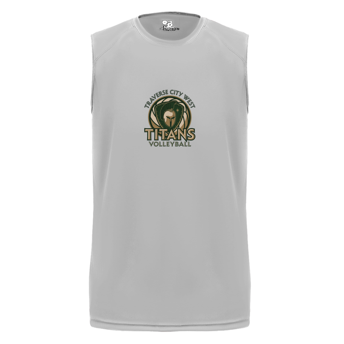 titans-volleyball-bold-mascot-badger-b-core-sleeveless-performance-tee — Silver — Front — source sha256 ac78ff7f1191976a1721d801da117b77809d9f887452486f1cf39b341847ca76 — Color position 3