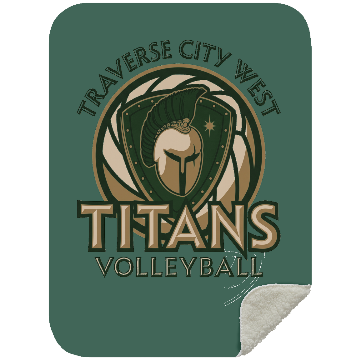 titans-volleyball-bold-mascot-mshs-premium-sherpa-blanket-30x40 — Forest — Front — source sha256 bc095f58c53c2ac137d9b4de9c7534d64e17022bb3e0d881a4bf18db46287d68 — Color position 5