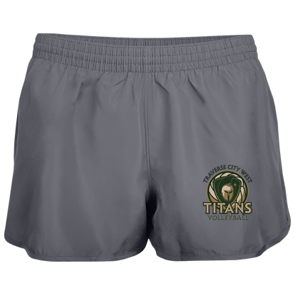 titans-volleyball-bold-mascot-augusta-ladies-wayfarer-running-shorts — Graphite — Front — source sha256 eb06e3e797d154cb398e75213bd44550533bde9871cb64d2fa4778f17a9d7145 — Color position 2