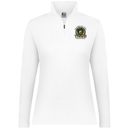 titans-volleyball-bold-mascot-c2-womens-1-4-zip-pullover — White — Front — source sha256 f8bfdf25729e583b8242bceb201bc1e343ee19817be3edc4ea5a8ee43dbba482 — Color position 3