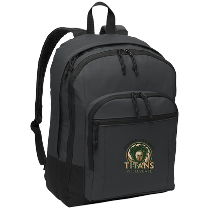 titans-volleyball-bold-mascot-port-authority-basic-backpack — Dark Charcoal — Front — source sha256 fca237cceb7f83cadc1b3a064da0447399b7cefc33ed9b141100479dce946fb7 — Color position 2