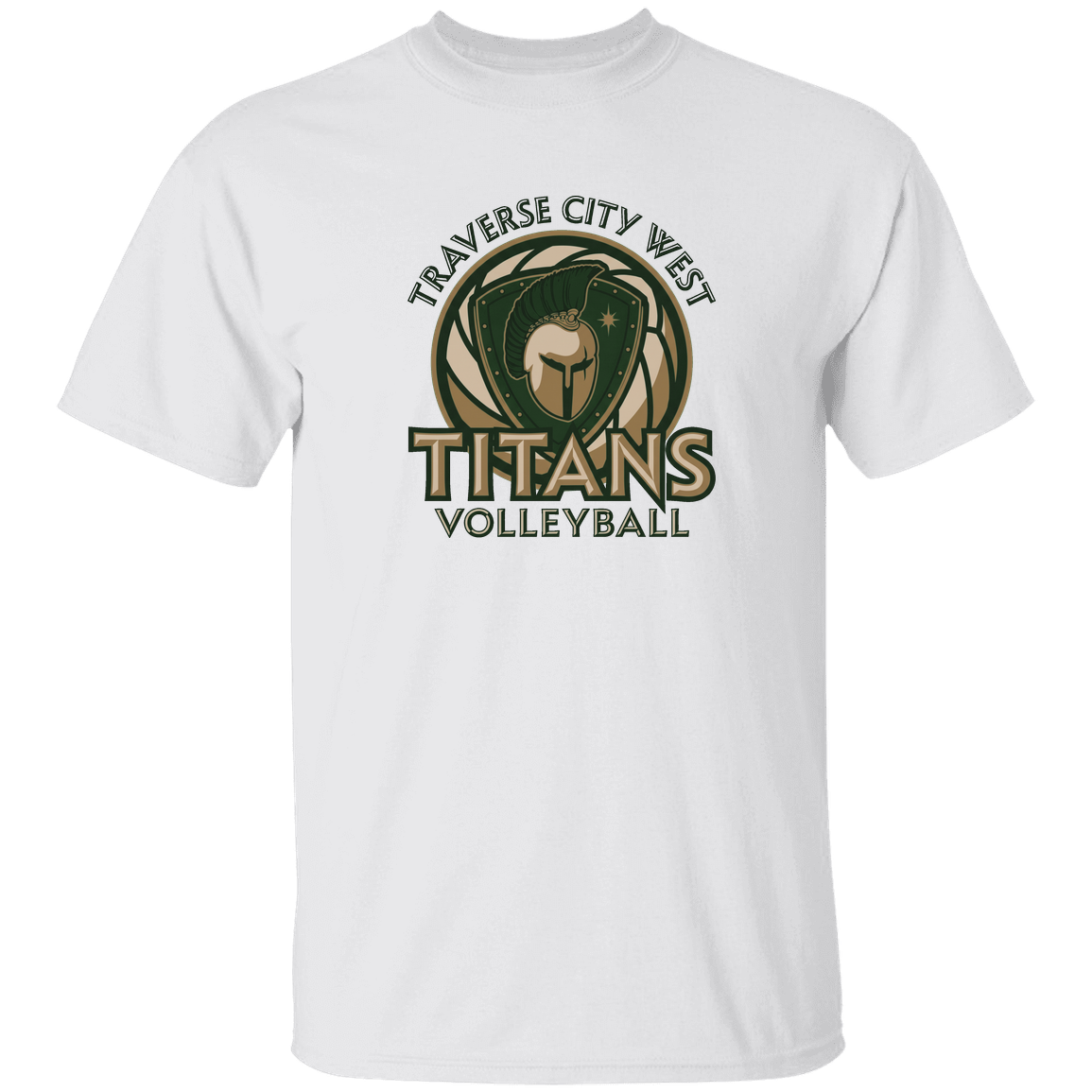 titans-volleyball-bold-mascot-gildan-5-3-oz-t-shirt — White — Front — source sha256 fed100d37bf284d7297e6558a885665cbd98b2cbd574eebf64986c775ad28d62 — Color position 3