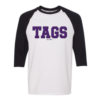 TAGS - Logo - Gildan Adult Raglan 3/4 Sleeve Tee