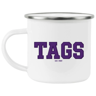 TAGS - Logo - Enamel Camping Mug